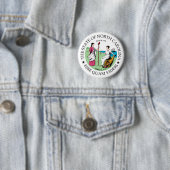 North Carolina-teken Ronde Button 5,7 Cm (In situ)