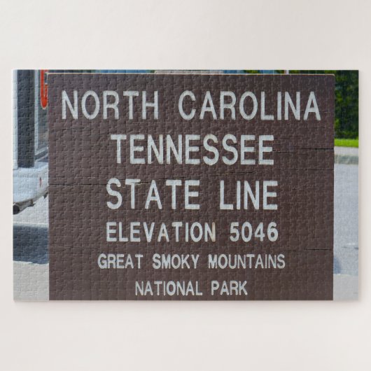 North Carolina Tennessee Jigzaag Puzzle Legpuzzel (Horizontaal)
