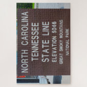 North Carolina Tennessee Jigzaag Puzzle Legpuzzel (Verticaal)