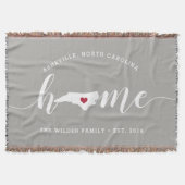 North Carolina Thuis Staat Gepersonaliseerd Deken (Voorkant)