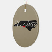 North Carolina Town Keramisch Ornament (Links)