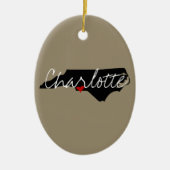 North Carolina Town Keramisch Ornament (Voorkant)