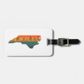 North Carolina Tree Silhouette Bagagelabel (Voorkant horizontaal)