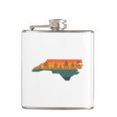 North Carolina Tree Silhouette Heupfles (Voorkant)