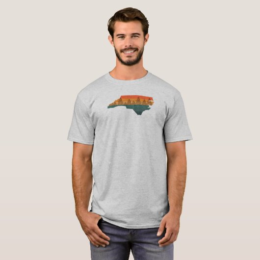 North Carolina Tree Silhouette T-shirt (Voorkant volledig)