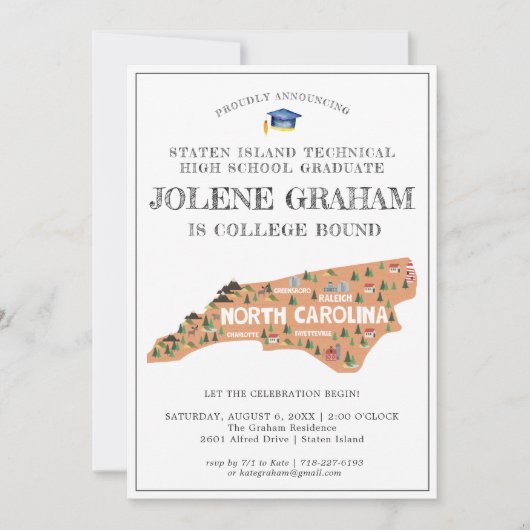 North Carolina | Universiteit Afstudeerfeest (Voorkant)