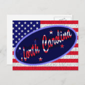 North Carolina US flag briefkaart (Voorkant / Achterkant)