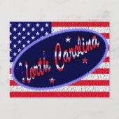 North Carolina US flag briefkaart (Voorkant)