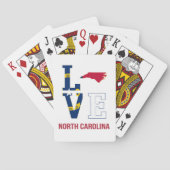 North Carolina USA State Love Pokerkaarten (Achterkant)