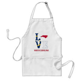 North Carolina USA State Love Standaard Schort