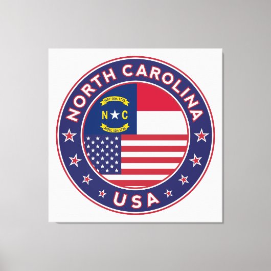 North Carolina, USA States, North Carolina poster Canvas Afdruk (Voorkant)