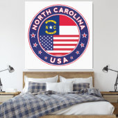 North Carolina, USA States, North Carolina poster Canvas Afdruk (Insitu (Slaapkamer))