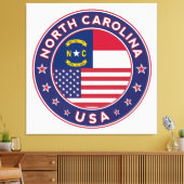North Carolina, USA States, North Carolina poster Canvas Afdruk (Insitu (Woonkamer))