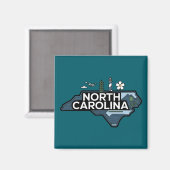 North Carolina, Verenigde Staten Magneet (Voorkant / Achterkant)