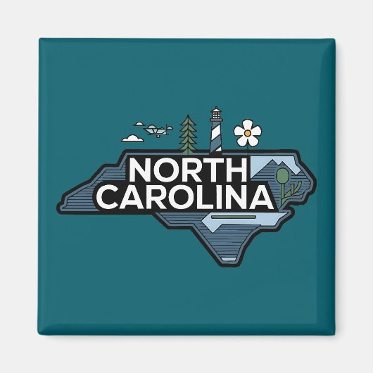 North Carolina, Verenigde Staten Magneet (Voorkant)
