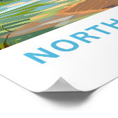 North Carolina Verenigde Staten Reisprint Poster (Hoek)