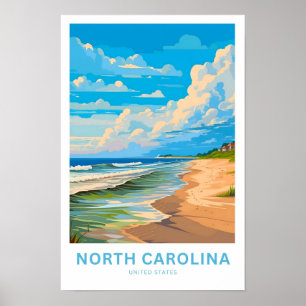 North Carolina Verenigde Staten Reisprint Poster