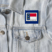 North Carolina Vierkante Button 5,1 Cm (In situ)