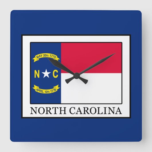 North Carolina Vierkante Klok (Voorkant)