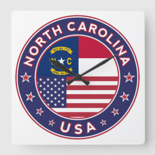 North Carolina Vierkante Klok