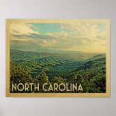 North Carolina Vintage Travel Poster (Voorkant)