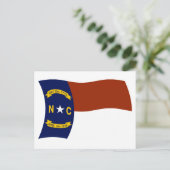 North Carolina Vlag Ansichtkaart Briefkaart (Staand voorkant)