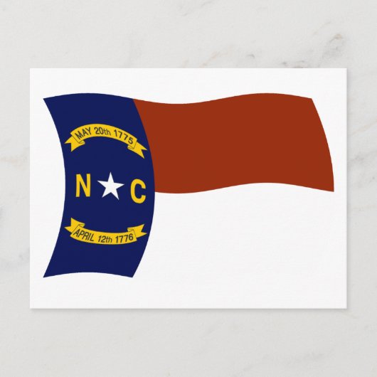 North Carolina Vlag Ansichtkaart Briefkaart (Voorkant)