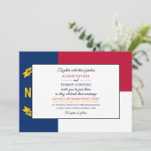 North Carolina Vlag, North Carolina Huwelijk Kaart (Staand voorkant)