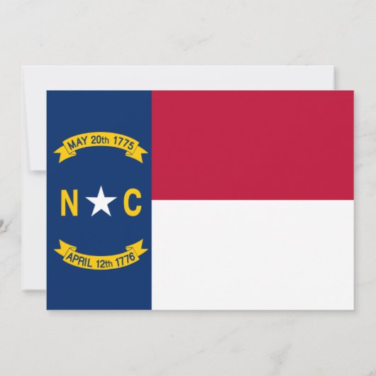 North Carolina Vlag, North Carolina Huwelijk Kaart (Achterkant)