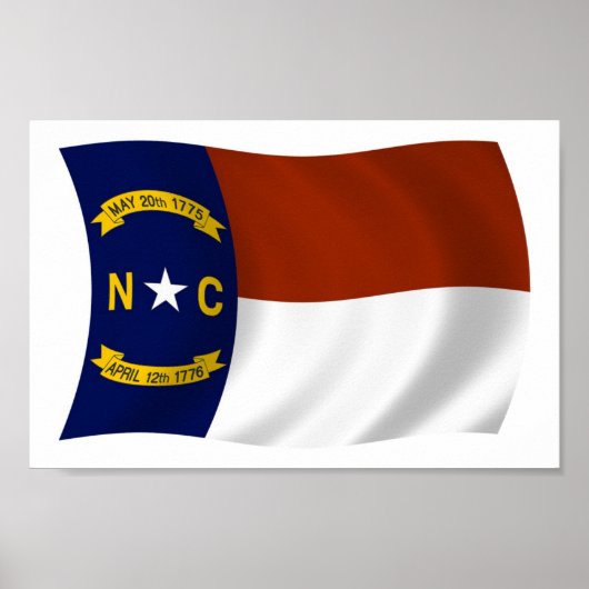 North Carolina Vlag Poster Print (Voorkant)