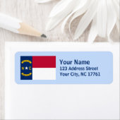 North Carolina vlag retour adres labels (Insitu)