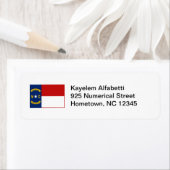 North Carolina Vlag Retouradres Label (Insitu)