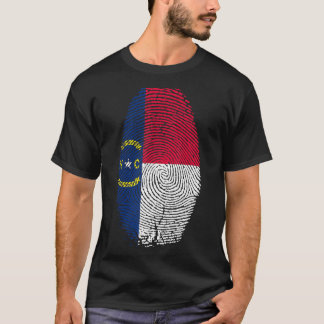 North Carolina Vlag Vingerafdruk DNA North Carolin T-shirt