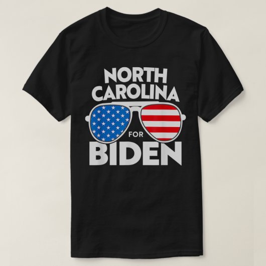 North Carolina voor Biden Cool oom Joe Aviator V T-shirt (Design voorkant)