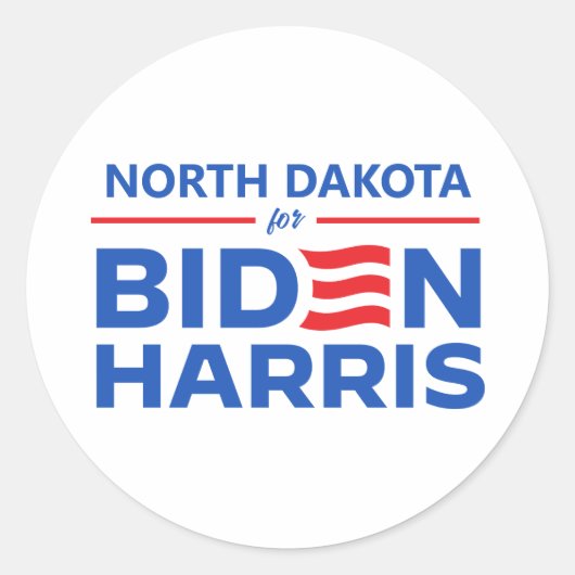 North Carolina voor Biden Harris Ronde Sticker (Voorkant)