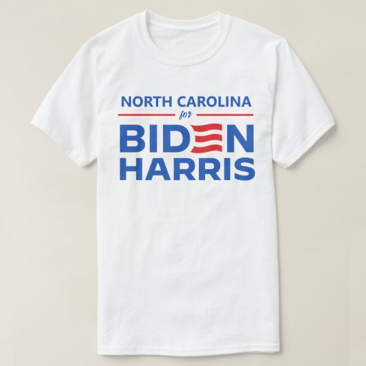 North Carolina voor Biden Harris T-shirt (Design voorkant)