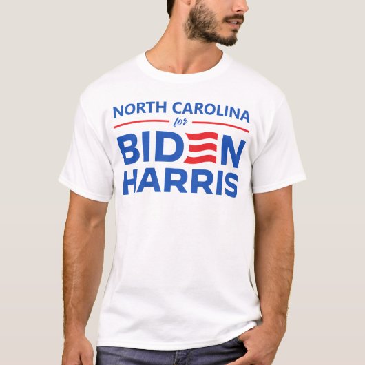 North Carolina voor Biden Harris T-shirt (Voorkant)
