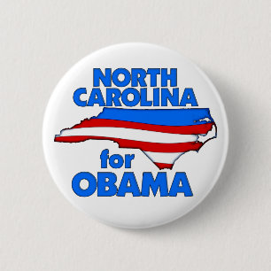 North Carolina voor Obama-Button Ronde Button 5,7 Cm