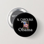 North Carolina voor Obama-Button Ronde Button 5,7 Cm (Voorkant /achterkant)