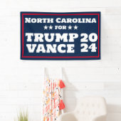 North Carolina voor Trump Vance 2024 Banner (Insitu)