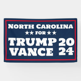 North Carolina voor Trump Vance 2024 Banner