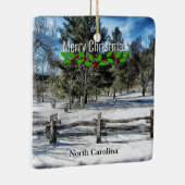 North Carolina, Vrolijk kerstfeest, Keramisch Ornament (Rechts)