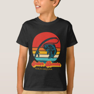 North Carolina Walleye Fish Retro Box Buitenbanken T-shirt