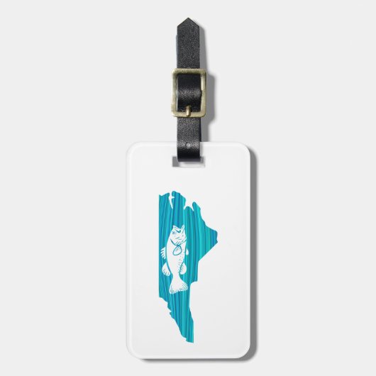 North Carolina Wave Vist Bagagelabel (Voorkant verticaal)