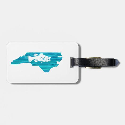 North Carolina Wave Vist Bagagelabel (Achterkant horizontaal)