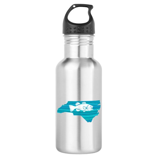 North Carolina Wave Vist Waterfles (Voorkant)
