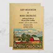 North Carolina Wedding Boerderij Barn Rustic Kaart (Voorkant / Achterkant)
