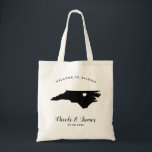 North Carolina Wedding Welcome Bag voor Hotel Gues Tote Bag<br><div class="desc">Het weekend van de bruiloft heet cadeautas voor gasten uit de stad voor je bruiloft,  met afbeelding van North Carolina.  Vul tas met je favoriete godies.</div>