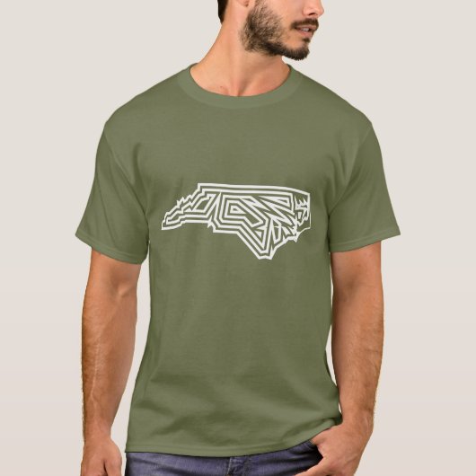 North Carolina White Burst T-shirt (Voorkant)