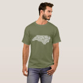 North Carolina White Burst T-shirt (Voorkant volledig)